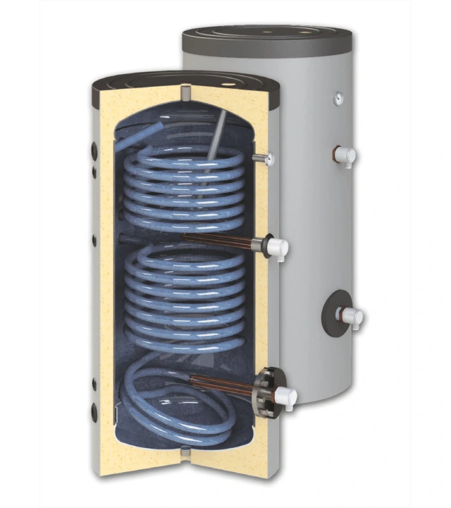 Indirecte boiler met twee spiralen geëmailleerde SUNSYSTEM SON 400