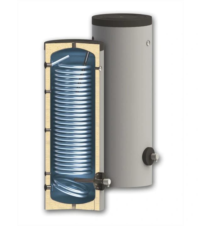 Boilers voor warmtepompsystemen SUNSYSTEM SWPN-L-400 met één spiraal Boilers voor warmtepompsystemen SUNSYSTEM SWPN-L-400 met één spiraal
